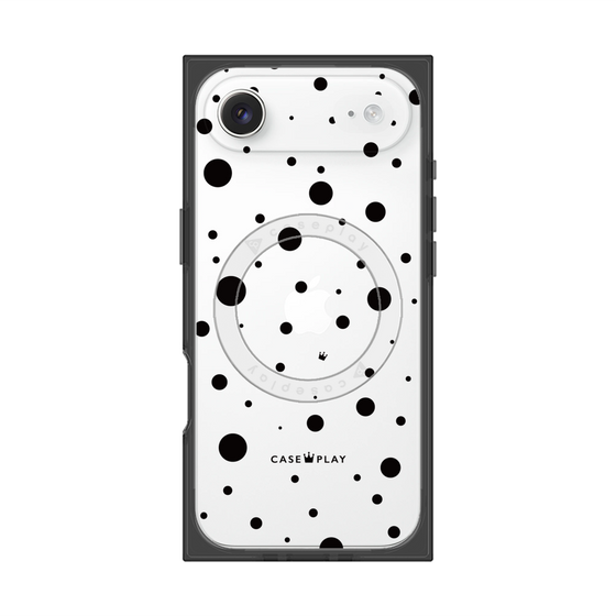 プレミアムスクエアケース with MagSafe［ Dippin dots Black - ディッピンドッツ ブラック ］