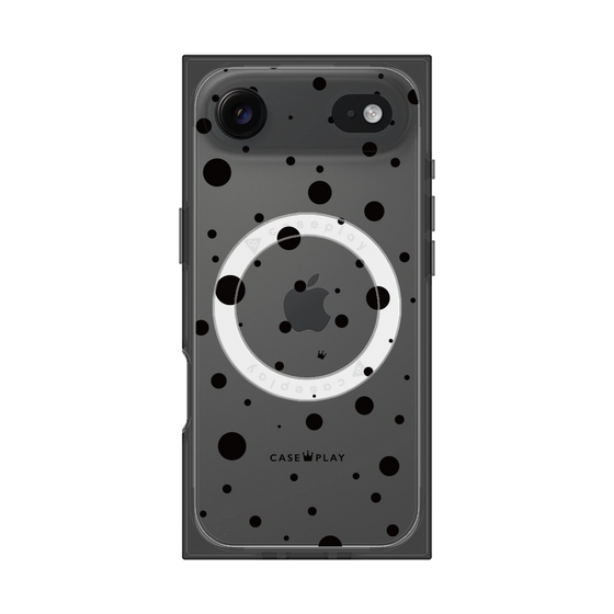 プレミアムスクエアケース with MagSafe［ Dippin dots Black - ディッピンドッツ ブラック ］