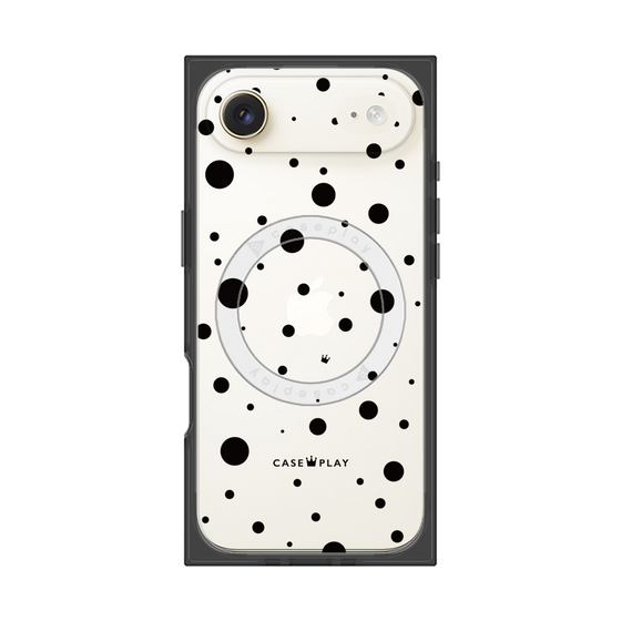 プレミアムスクエアケース with MagSafe［ Dippin dots Black - ディッピンドッツ ブラック ］