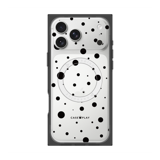プレミアムスクエアケース with MagSafe［ Dippin dots Black - ディッピンドッツ ブラック ］