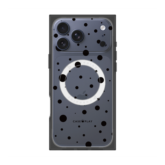 プレミアムスクエアケース with MagSafe［ Dippin dots Black - ディッピンドッツ ブラック ］