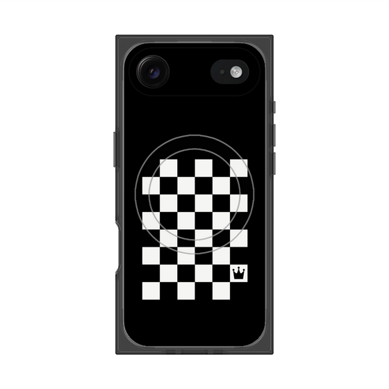 プレミアムスクエアケース with MagSafe［ Racing checkered flag - レーシングチェッカーフラッグ ］