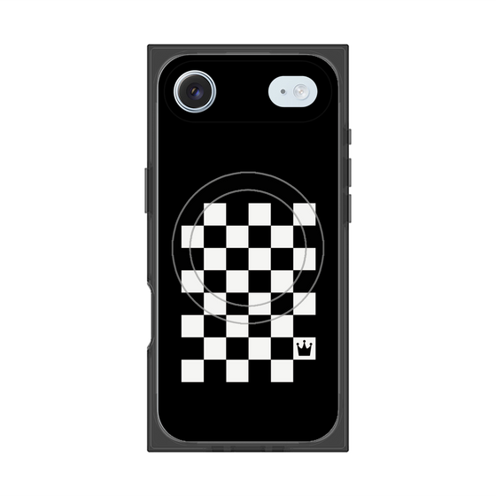 プレミアムスクエアケース with MagSafe［ Racing checkered flag - レーシングチェッカーフラッグ ］