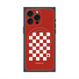 プレミアムスクエアケース with MagSafe［ Racing checkered flag Red - レーシングチェッカーフラッグ レッド ］