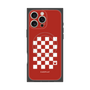 プレミアムスクエアケース with MagSafe［ Racing checkered flag Red - レーシングチェッカーフラッグ レッド ］