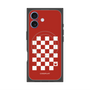 プレミアムスクエアケース with MagSafe［ Racing checkered flag Red - レーシングチェッカーフラッグ レッド ］