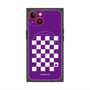 プレミアムスクエアケース with MagSafe［ Racing checkered flag Purple - レーシングチェッカーフラッグ パープル ］