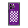 プレミアムスクエアケース with MagSafe［ Racing checkered flag Purple - レーシングチェッカーフラッグ パープル ］