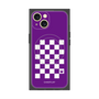 プレミアムスクエアケース with MagSafe［ Racing checkered flag Purple - レーシングチェッカーフラッグ パープル ］