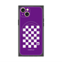 プレミアムスクエアケース with MagSafe［ Racing checkered flag Purple - レーシングチェッカーフラッグ パープル ］