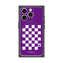 プレミアムスクエアケース with MagSafe［ Racing checkered flag Purple - レーシングチェッカーフラッグ パープル ］