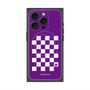 プレミアムスクエアケース with MagSafe［ Racing checkered flag Purple - レーシングチェッカーフラッグ パープル ］