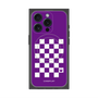 プレミアムスクエアケース with MagSafe［ Racing checkered flag Purple - レーシングチェッカーフラッグ パープル ］