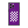 プレミアムスクエアケース with MagSafe［ Racing checkered flag Purple - レーシングチェッカーフラッグ パープル ］