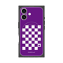 プレミアムスクエアケース with MagSafe［ Racing checkered flag Purple - レーシングチェッカーフラッグ パープル ］