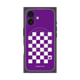 プレミアムスクエアケース with MagSafe［ Racing checkered flag Purple - レーシングチェッカーフラッグ パープル ］