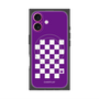 プレミアムスクエアケース with MagSafe［ Racing checkered flag Purple - レーシングチェッカーフラッグ パープル ］