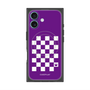 プレミアムスクエアケース with MagSafe［ Racing checkered flag Purple - レーシングチェッカーフラッグ パープル ］