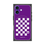 プレミアムスクエアケース with MagSafe［ Racing checkered flag Purple - レーシングチェッカーフラッグ パープル ］