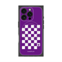 プレミアムスクエアケース with MagSafe［ Racing checkered flag Purple - レーシングチェッカーフラッグ パープル ］