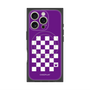 プレミアムスクエアケース with MagSafe［ Racing checkered flag Purple - レーシングチェッカーフラッグ パープル ］