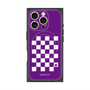 プレミアムスクエアケース with MagSafe［ Racing checkered flag Purple - レーシングチェッカーフラッグ パープル ］