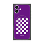 プレミアムスクエアケース with MagSafe［ Racing checkered flag Purple - レーシングチェッカーフラッグ パープル ］