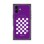 プレミアムスクエアケース with MagSafe［ Racing checkered flag Purple - レーシングチェッカーフラッグ パープル ］