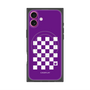 プレミアムスクエアケース with MagSafe［ Racing checkered flag Purple - レーシングチェッカーフラッグ パープル ］