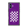 プレミアムスクエアケース with MagSafe［ Racing checkered flag Purple - レーシングチェッカーフラッグ パープル ］