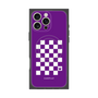 プレミアムスクエアケース with MagSafe［ Racing checkered flag Purple - レーシングチェッカーフラッグ パープル ］