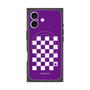 プレミアムスクエアケース with MagSafe［ Racing checkered flag Purple - レーシングチェッカーフラッグ パープル ］