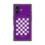 プレミアムスクエアケース with MagSafe［ Racing checkered flag Purple - レーシングチェッカーフラッグ パープル ］