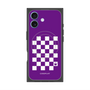 プレミアムスクエアケース with MagSafe［ Racing checkered flag Purple - レーシングチェッカーフラッグ パープル ］