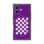 プレミアムスクエアケース with MagSafe［ Racing checkered flag Purple - レーシングチェッカーフラッグ パープル ］