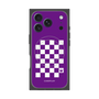 プレミアムスクエアケース with MagSafe［ Racing checkered flag Purple - レーシングチェッカーフラッグ パープル ］