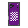 プレミアムスクエアケース with MagSafe［ Racing checkered flag Purple - レーシングチェッカーフラッグ パープル ］