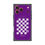 プレミアムスクエアケース with MagSafe［ Racing checkered flag Purple - レーシングチェッカーフラッグ パープル ］
