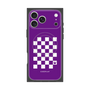 プレミアムスクエアケース with MagSafe［ Racing checkered flag Purple - レーシングチェッカーフラッグ パープル ］