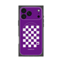 プレミアムスクエアケース with MagSafe［ Racing checkered flag Purple - レーシングチェッカーフラッグ パープル ］