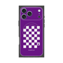 プレミアムスクエアケース with MagSafe［ Racing checkered flag Purple - レーシングチェッカーフラッグ パープル ］