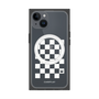 プレミアムスクエアケース with MagSafe［ Racing checkered flag White - レーシングチェッカーフラッグ ホワイト ］