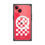 プレミアムスクエアケース with MagSafe［ Racing checkered flag White - レーシングチェッカーフラッグ ホワイト ］