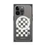 プレミアムスクエアケース with MagSafe［ Racing checkered flag White - レーシングチェッカーフラッグ ホワイト ］