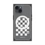 プレミアムスクエアケース with MagSafe［ Racing checkered flag White - レーシングチェッカーフラッグ ホワイト ］