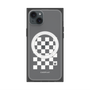 プレミアムスクエアケース with MagSafe［ Racing checkered flag White - レーシングチェッカーフラッグ ホワイト ］