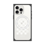 プレミアムスクエアケース with MagSafe［ Racing checkered flag White - レーシングチェッカーフラッグ ホワイト ］