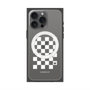 プレミアムスクエアケース with MagSafe［ Racing checkered flag White - レーシングチェッカーフラッグ ホワイト ］