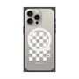 プレミアムスクエアケース with MagSafe［ Racing checkered flag White - レーシングチェッカーフラッグ ホワイト ］