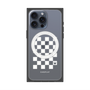 プレミアムスクエアケース with MagSafe［ Racing checkered flag White - レーシングチェッカーフラッグ ホワイト ］
